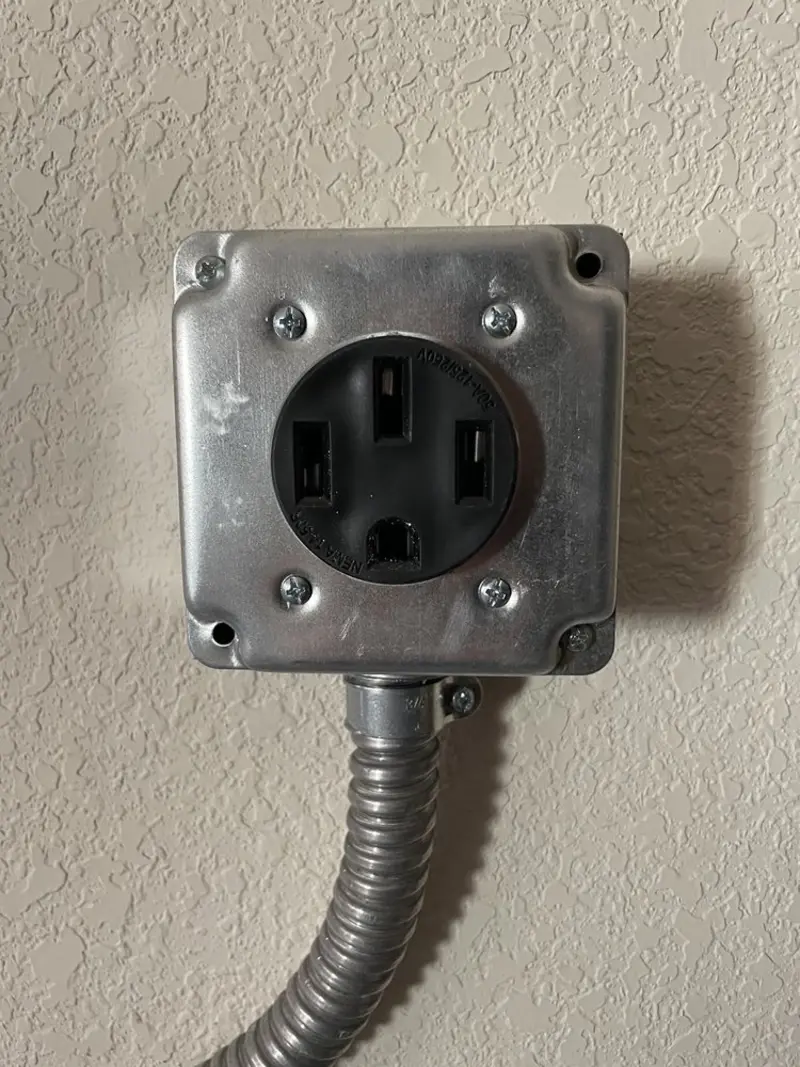 NEMA 14-50 outlet installed for Smart Home Electrical in Palm Beach Gardens